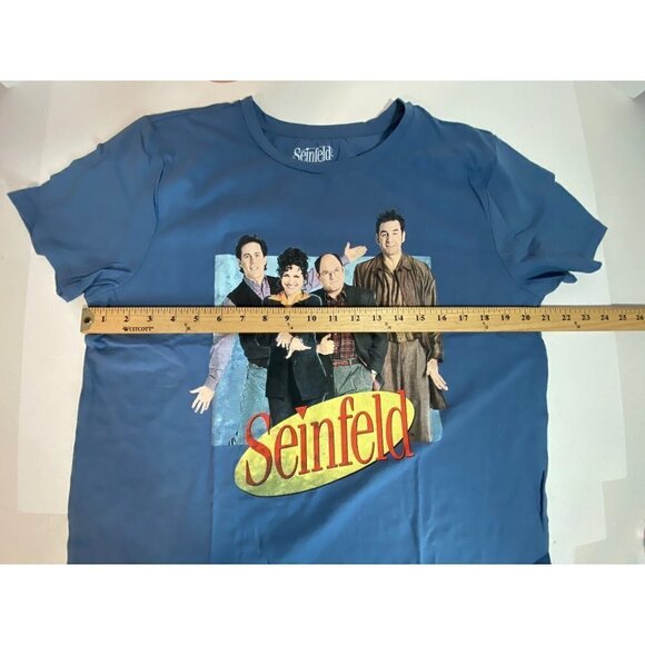 New Seinfeld Graphic T-Shirt Short Sleeves Blue Women's Size Large NWT - Picture 4 of 6